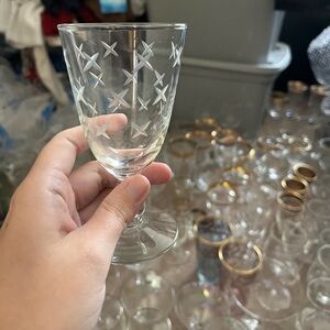 2 Libbey Glassware Stardust Juice Glasses